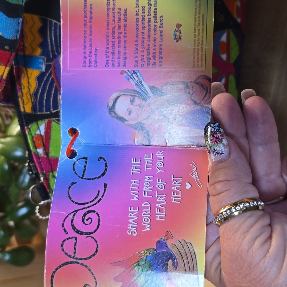 Laurel Burch Multicolor Cat Design Bag - Picture 3 of 7